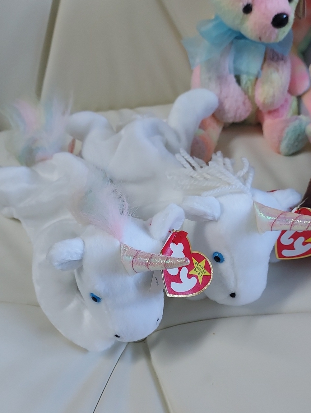 Lot Of 8 Ty Beanie Babies INCL 2 Mystic The Unicorn With Iridescent Horns - Picture 5 of 16